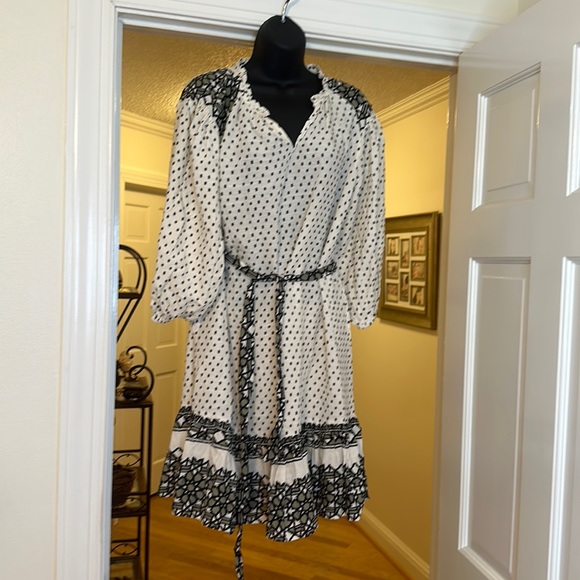 Knox Rose Dresses & Skirts - Knox Rose Black Green and Off White Boho Dress Size XS NWT